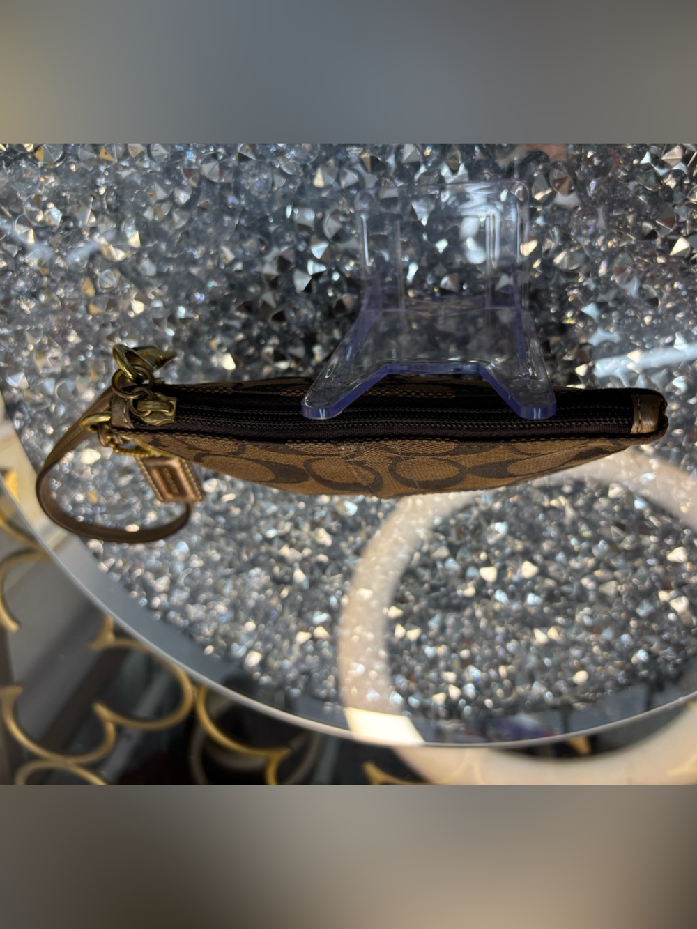 Coach y2k legacy Signature Shimmer Stripe Wristlet EUC - Picture 6 of 12